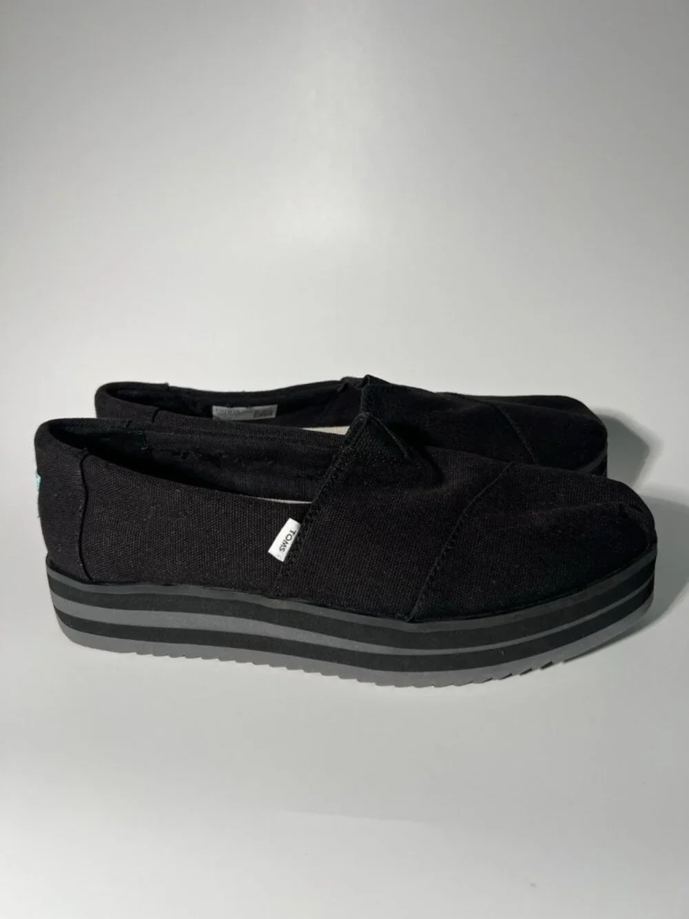 TOMS Alpargata Midform Slip-On Loafers Black Women’s Size 7.5